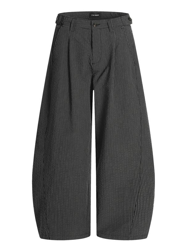 Men's & Women's Black Checkered Cargo Pants - Relaxed Fit, Straight Leg, Comfortable & Stylish For Everyday Wear_viptrois.com