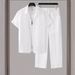 Men's Clothing Striped Short Sleeved Shirt Single Breasted Lapel Suit Men's Fashion Trend_viptrois.com