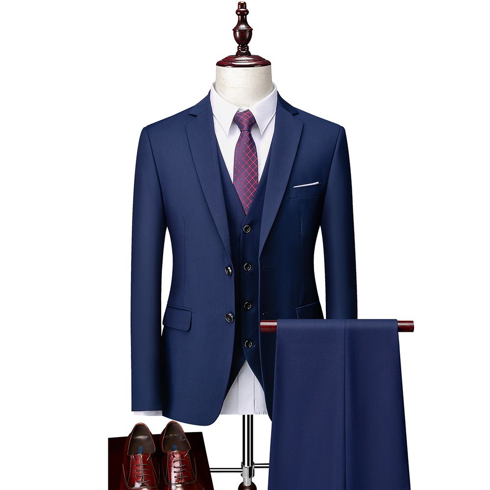 Men's Clothing double button suit suit for men Korean version slim wedding groom business casual suit for men_viptrois.com