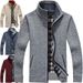 2025 Autumn And Winter Sweater Cardigan Men's Thickened Warm Young Middle-aged Loose Large Size Stand-up Neck Zipper Knitted Sweater_viptrois.com