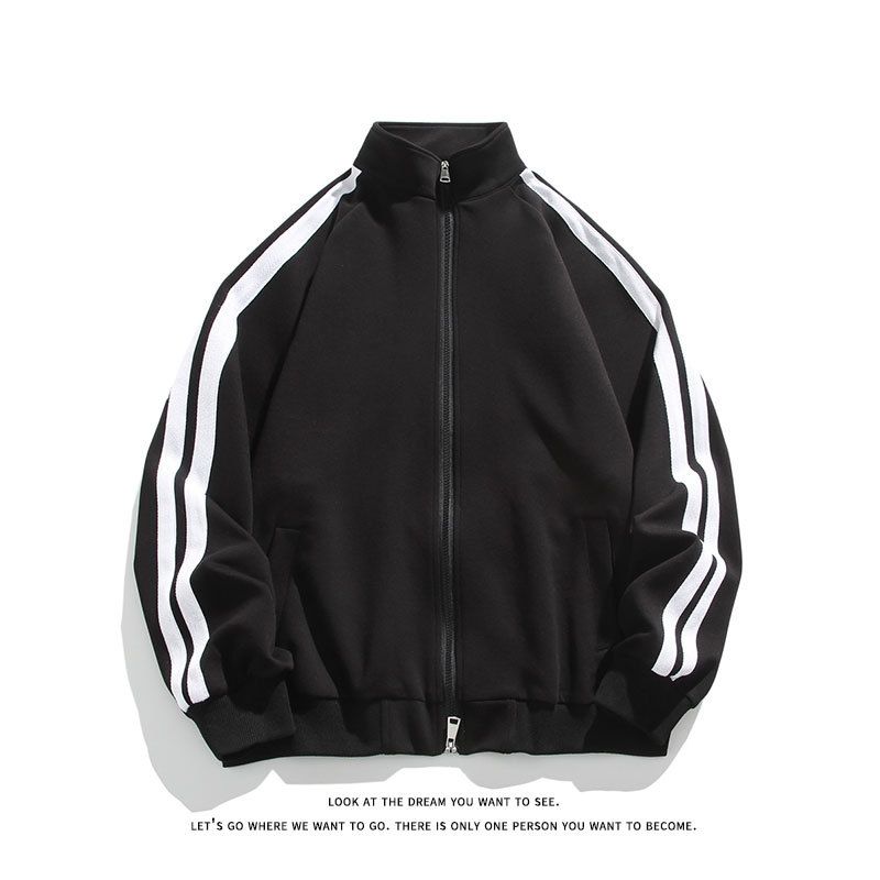 Men's Clothing Sweatshirt Autumn/Winter Loose Cotton-Blend Zip Hoodie - Oversized Streetwear Sweatshirt With Patch Detail (Black, Heather Grey)_viptrois.com