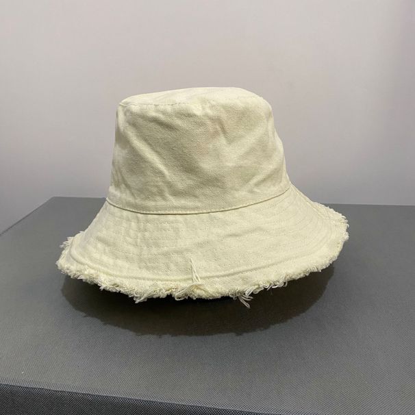 Women's Hats Double Sided Fisherman Hat Harajuku Personality Fur Edged Basin Hat All Match Outdoor Sunshade Foldable Couple Travel Hat_viptrois.com