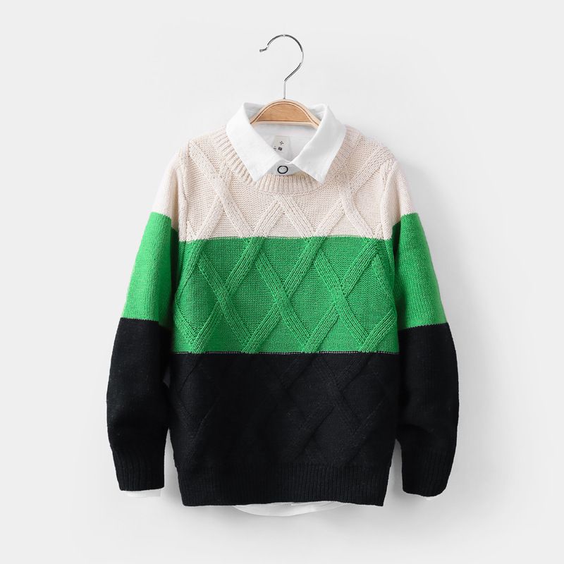 Teenage and guys ins boys autumn and winter bottoming shirts for children pullover boys sweaters 2-12 years old baby knitted sweaters_viptrois.com