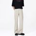 Men's Clothing Autumn Korean Style Drapey Flared Trousers For Men, Deconstructed Design, High End Cleanfit Loose Mopping Suit Trousers For Men_viptrois.com