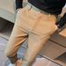 Men's Clothing Waffle Casual Trousers Summer Thin Business Suit Trousers Slim Fit Small Feet Free Ironing High End Suit Trousers_viptrois.com