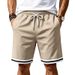 Men's Loose Fit Color Block Fitness Shorts American Style Summer Casual Sports Training Basketball Shorts_viptrois.com