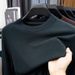 Worsted Knitted Long Sleeve Sweater Men's Thin Crew Neck Bottom Sweater Men's Clothing_viptrois.com