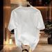 Men's Clothing Summer New Style Handsome Printing Loose Casual Heavy Short Sleeved T Shirt All Match Half Sleeved Top_viptrois.com