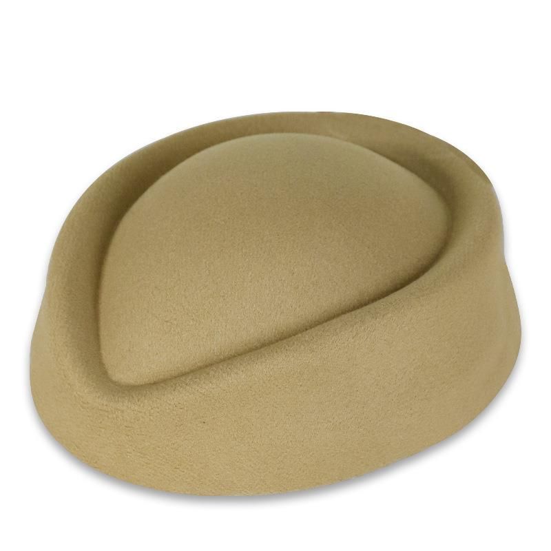 Multicolor Flight Attendant Etiquette Band Performance Waitress Hotel Women's Fashion Versatile Beret Woolen Hat_viptrois.com