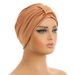 New Women's Elastic Breathable Comfortable Front And Back Two Wear Headscarf Hat Hair Cap Chemotherapy Cap_viptrois.com