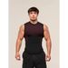 Trendy Men's Gym Vest Style Quick Drying Breathable Sleeveless Sports Training Top Jacquard Seamless Stretch For Outdoor & Sport Wear_viptrois.com