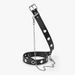 Network black chain decorative belt, women's crocodile pattern casual chicken eye buckle, versatile jeans belt_viptrois.com
