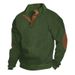 Men's Jacquard Knit Sweatshirt - Winter-Ready Polyester Crewneck With Stand Collar (6 Sizes, Subtle Geometric Pattern)_viptrois.com