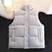 Men's Winter Fleece Vest With Stand Collar, Slim Fit Zip Up Jacket For Casual Outwear, Lightweight Warm Layering Piece_viptrois.com