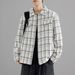 Casual Jacket Jacket Spring And Autumn Versatile Plaid Jacket Teen Ruffian Handsome Senior Sense Front Shoulder Lapel Top_viptrois.com
