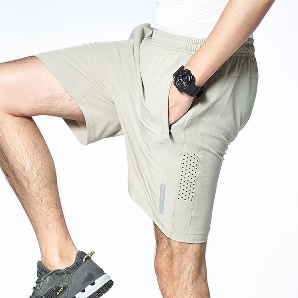 Summer Men's Thin Quick-Dry Five-Point Loose Casual Sports Pants Breathable Ice Silk Beach Shorts For Men_viptrois.com