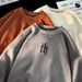 Thick Suede Hoodie For Men In Autumn And Winter, Retro Long Sleeved With Loose Round Neck Top Inside_viptrois.com