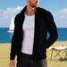 Men's Clothing Men's Lightweight Fleece Zip-Up Sweater - Casual Loose Fit Knit Jacket (4 Colors, S-3XL)_viptrois.com
