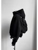 Men's Clothing Hooded Heavy Sweater Loose Oversized Hooded Sweatshirt With Backpack Straps – Heavyweight Unisex Streetwear (Black, M-3XL)_viptrois.com