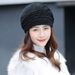 Outdoor Knitted With Fleece Lining, Thickened Beret, Korean Style Hat, Rabbit Fur For Women, Winter Warm Hat_viptrois.com