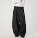 Men's Clothing Retro Original Black Jeans Men's Autumn New Split Structure Scimitar Pants Silhouette Straight Long Pants_viptrois.com