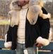 Men's Clothing men's leather fur one piece large fur sleeve coat_viptrois.com