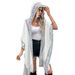 Ethnic style knitted hooded tassel cape sweater shawl lady's coat_viptrois.com
