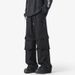 Men's Summer Solid Color Straight Leg Cargo Trousers Casual Sports Sweatpants Unisex Style_viptrois.com