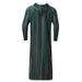 Men's Clothing Loose Large Size Long Hooded Jumpsuit Striped Printed Muslim Robe_viptrois.com