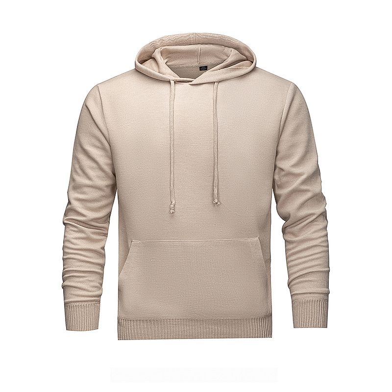 Men's Clothing Men’s Solid Color Hooded Sweatshirt – Oversized Pullover Hoodie (S-2XL) | Soft Rabbit-Blend Fleece (Black/Beige/Navy)_viptrois.com