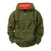 Men's Fleece Lined Zip Up Hoodie With Multiple Pockets - Winter Warm Pullover For Casual & Outdoor Activities_viptrois.com