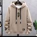 Teen Boys' Hooded Sweatshirt – Trendy Letter Print Pullover With Drop Shoulder, 220g Polyester Casual Hoodie For School & Sports (M-3XL)_viptrois.com