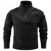 Men's Clothing Quick-Dry Long Sleeve Zip-Up Hoodie With Stand Collar – Lightweight & Breathable For Outdoor & Casual Wear (Black, Khaki, Army Green)_viptrois.com
