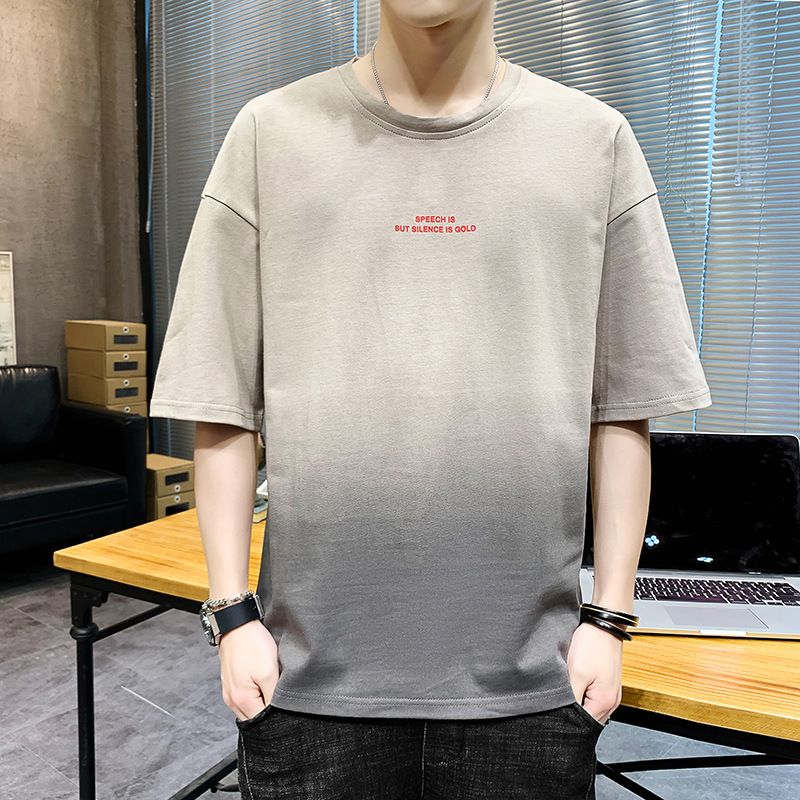 Short Sleeved 2023 Summer New Korean Brand Ins Youth Fashion Loose Casual T-shirt Men's Wear_viptrois.com