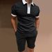 Men's Clothing New Men's Fashion Casual Suit 3d Digital Printing Zipper Short Sleeve Men's Shorts_viptrois.com