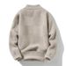 New autumn and winter loose thick knitted top, semi high neck sweater, men's thick base sweater_viptrois.com