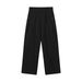 Men's Straight-Leg Pants Winter Casual Trousers Style Loose Fit High Waist Polyester Blend Solid Color_viptrois.com
