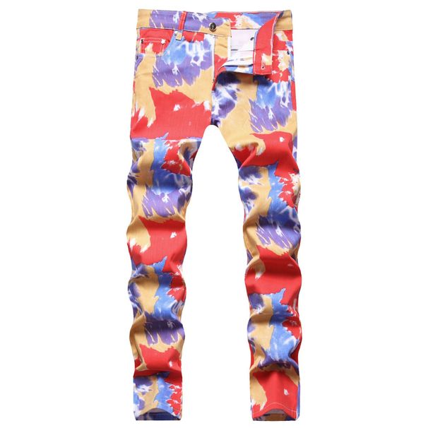 Men's trendy denim trousers fashionable jeans_viptrois.com