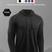 Men's Performance Hoodie - Moisture-Wicking Slim Fit Running Top For Autumn & Winter, Lightweight Quick-Dry Fitness Wear With Adjustable Hood_viptrois.com