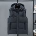 Plus Size Men's Winter Padded Vest – Oversized Quilted Design With Thickened Insulation For Maximum Comfort_viptrois.com