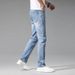Men's Clothing New Spring And Summer Men's Jeans High End Cool Breathable Versatile Slim Stretch Korean Style Casual Straight Pants For Men_viptrois.com