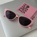 Pink cat eye sunglasses for women, brown summer, high end new sunglasses for men, sun protection, internet celebrity, retro fashion glasses_viptrois.com