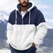 Men's Winter Fleece Lined Hooded Jacket - Warm Double Faced Coat, Loose Fit Casual Outerwear For Cold Weather_viptrois.com