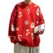 Pure Cross-Bordr Europan Plus Siz Christmas Rd Knittd Mn's Jacquard Autumn Wintr Swatr Trndy Brand Factory_viptrois.com
