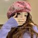 Pink beret for women in autumn winter, Korean version showing face, small and versatile, bud painter hat, Christmas big_viptrois.com