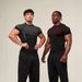 Men's Clothing Men's Short Sleeve GYM Sports Fitness Running Training Suit Stretch Fashion Printed Round Neck T Shirt_viptrois.com
