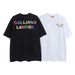 Multicolor Letter Print T-Shirt Unisex Streetwear Casual Black White Short Sleeve Tee_viptrois.com