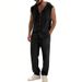 Men's Summer Hawaiian Vacation Casual Loose Fit Hooded Shirt With Pants Set Sleeveless Beachwear_viptrois.com