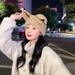 Plush Ear Autumn/Winter Dog Woolen Korean Version New Cute Women's Fashion Versatile Knitted Hat_viptrois.com