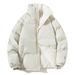 Men’s Winter Puffer Jacket – Lightweight Quilted Coat, Stand Collar, Zipper Closure, Loose Fit, Machine Washable (M-4XL)_viptrois.com